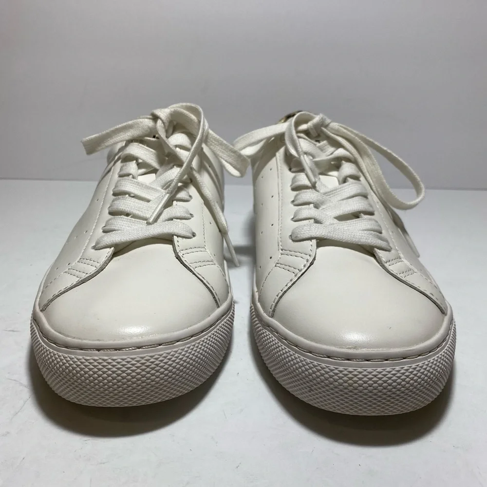 J.Crew Saturday Withe Leather Snake-Print Detail Sneakers Women’s Size 10